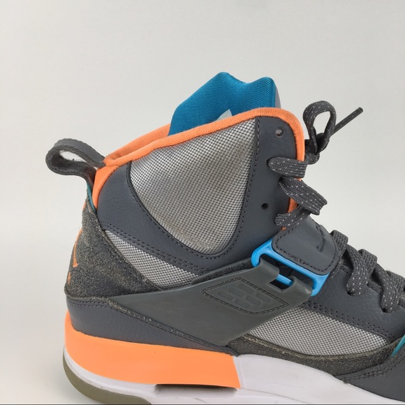 gray and orange jordans